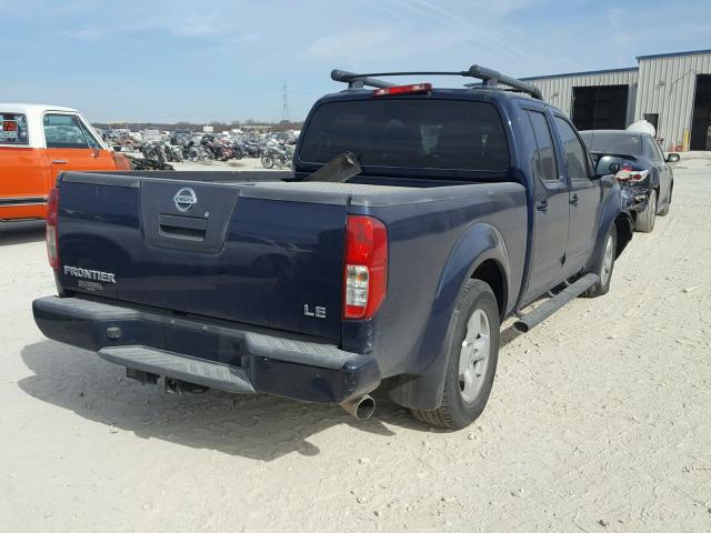 1N6AD09U98C404467 - 2008 NISSAN FRONTIER C BLUE photo 4