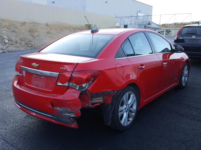 1G1PG5SB8F7148010 - 2015 CHEVROLET CRUZE LTZ RED photo 4