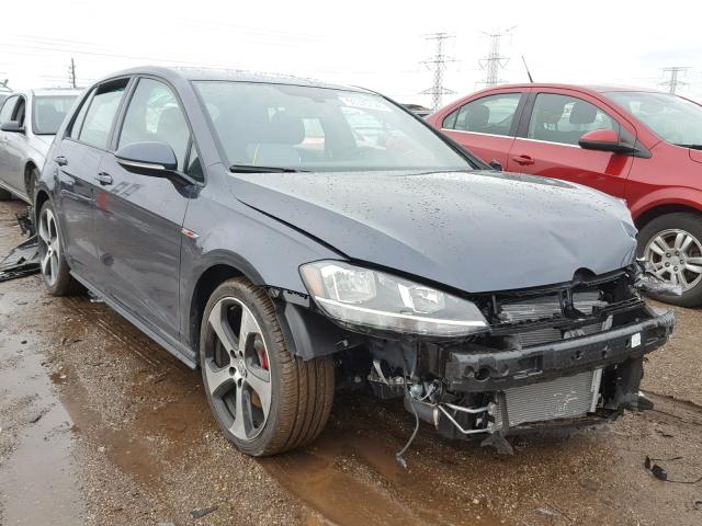 3VW547AU9JM292554 - 2018 VOLKSWAGEN GTI SPORT GRAY photo 1