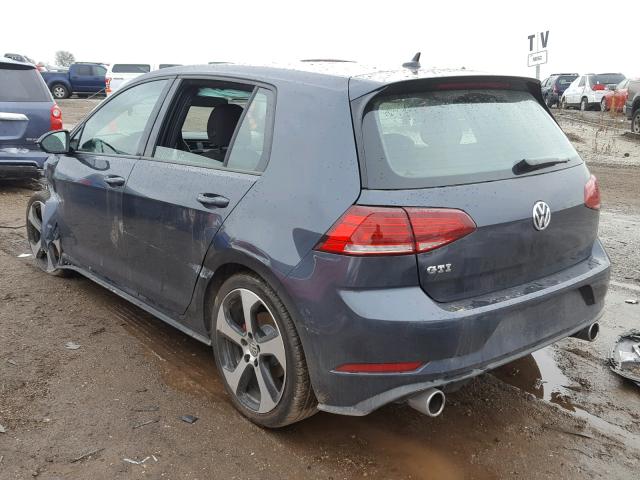 3VW547AU9JM292554 - 2018 VOLKSWAGEN GTI SPORT GRAY photo 3