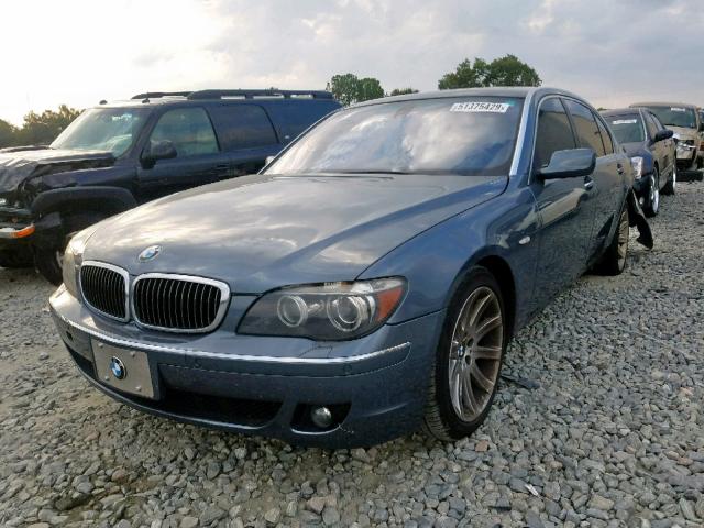 WBAHN83507DT76756 - 2007 BMW 750 BLUE photo 2