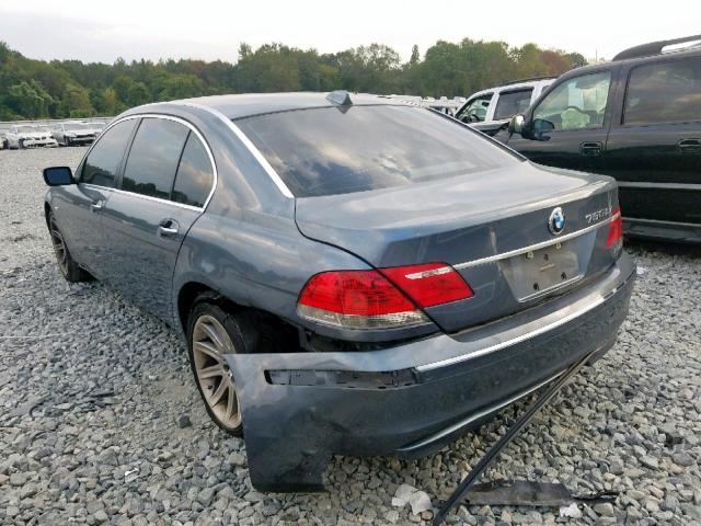 WBAHN83507DT76756 - 2007 BMW 750 BLUE photo 3