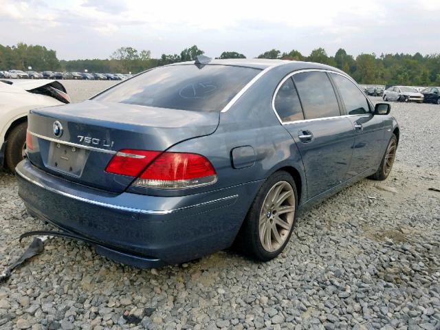 WBAHN83507DT76756 - 2007 BMW 750 BLUE photo 4