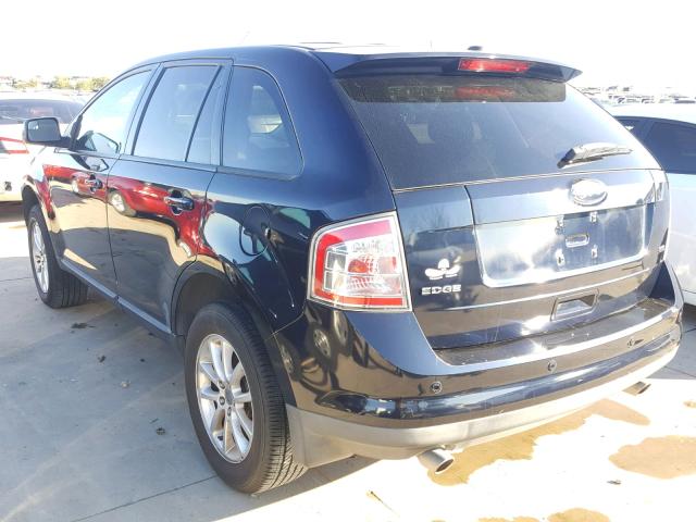 2FMDK3JCXABA36375 - 2010 FORD EDGE SEL BLUE photo 3