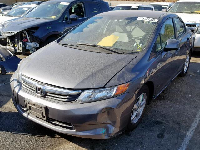 19XFB5F56CE000049 - 2012 HONDA CIVIC NATU GRAY photo 2