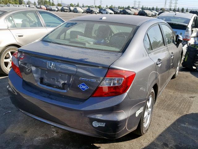 19XFB5F56CE000049 - 2012 HONDA CIVIC NATU GRAY photo 4