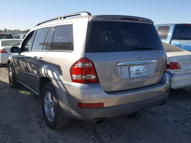 4JGBF71E57A116062 - 2007 MERCEDES-BENZ GL 450 4MA GRAY photo 3