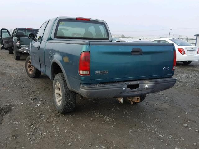 1FTFX28W9WKA04376 - 1998 FORD F250 TEAL photo 3