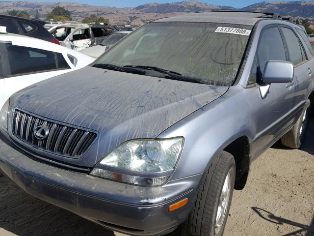 JTJHF10U610225791 - 2001 LEXUS RX 300 GRAY photo 2