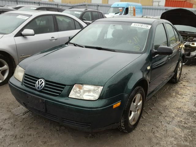 3VWSP29MX2M187833 - 2002 VOLKSWAGEN JETTA GLS GREEN photo 2