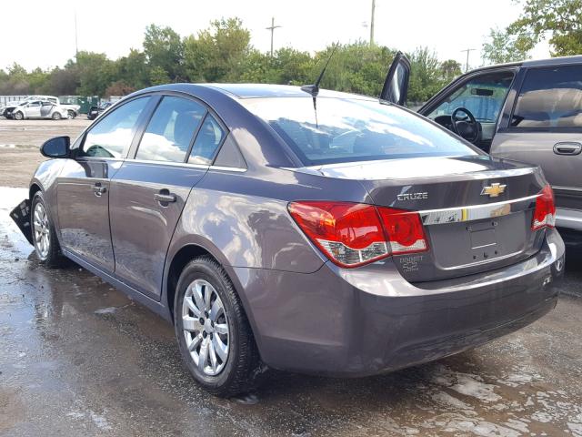 1G1PC5SH9B7109002 - 2011 CHEVROLET CRUZE LS CHARCOAL photo 3