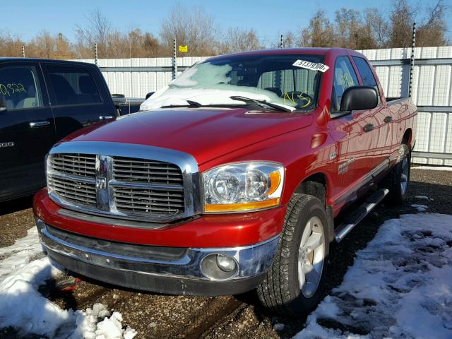 1D7HU18256S620350 - 2006 DODGE RAM 1500 S RED photo 2