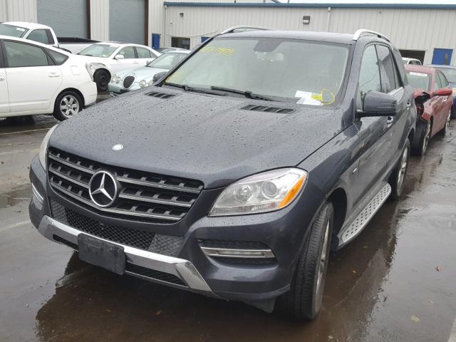 4JGDA5HB4CA012938 - 2012 MERCEDES-BENZ ML 350 4MA BLUE photo 2