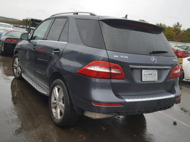 4JGDA5HB4CA012938 - 2012 MERCEDES-BENZ ML 350 4MA BLUE photo 3