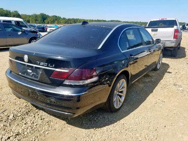 WBAHN83597DT66503 - 2007 BMW 750 BLACK photo 4