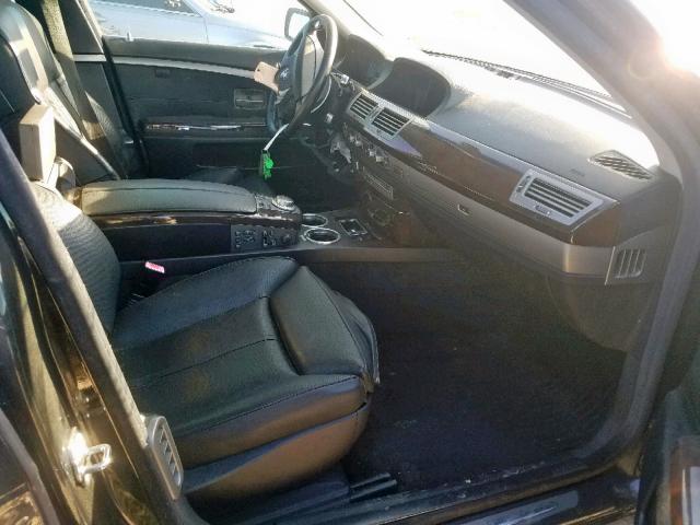 WBAHN83597DT66503 - 2007 BMW 750 BLACK photo 5