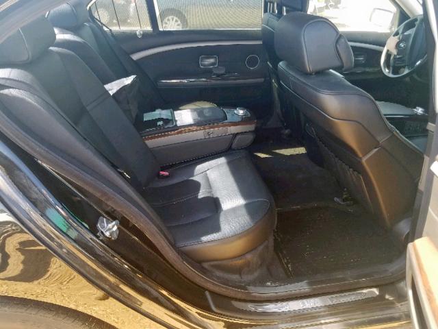 WBAHN83597DT66503 - 2007 BMW 750 BLACK photo 6