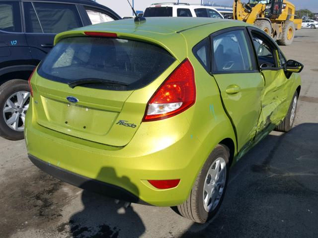 3FADP4EJ1BM223840 - 2011 FORD FIESTA SE GREEN photo 4