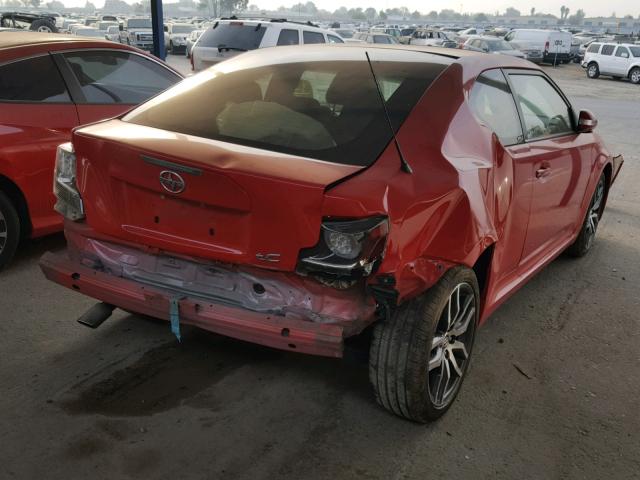 JTKJF5C74E3084086 - 2014 TOYOTA SCION TC წითელი ფოტო 4