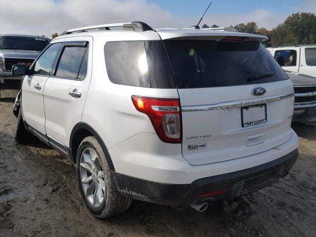 1FM5K7F88EGB67710 - 2014 FORD EXPLORER L WHITE photo 3