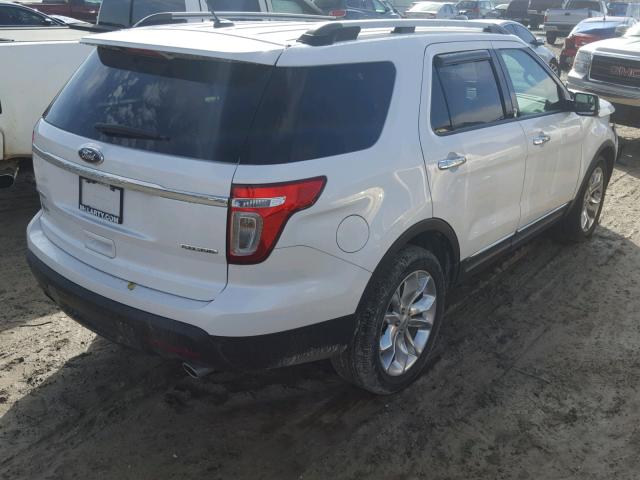 1FM5K7F88EGB67710 - 2014 FORD EXPLORER L WHITE photo 4