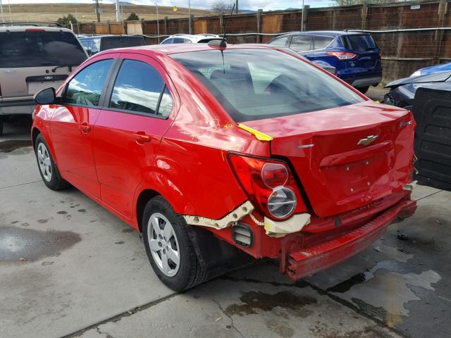 1G1JA5SH5G4102987 - 2016 CHEVROLET SONIC LS 红色 照片 3