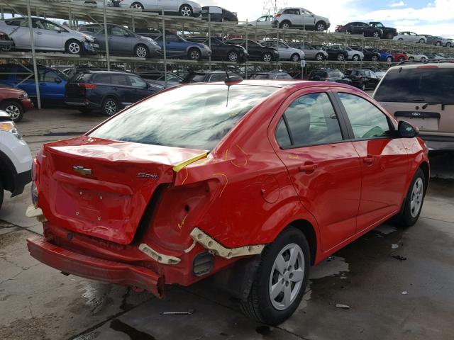 1G1JA5SH5G4102987 - 2016 CHEVROLET SONIC LS 红色 照片 4