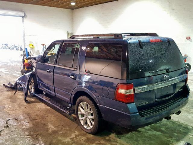 1FMJU2AT6FEF11278 - 2015 FORD EXPEDITION BLUE photo 3