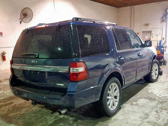 1FMJU2AT6FEF11278 - 2015 FORD EXPEDITION BLUE photo 4