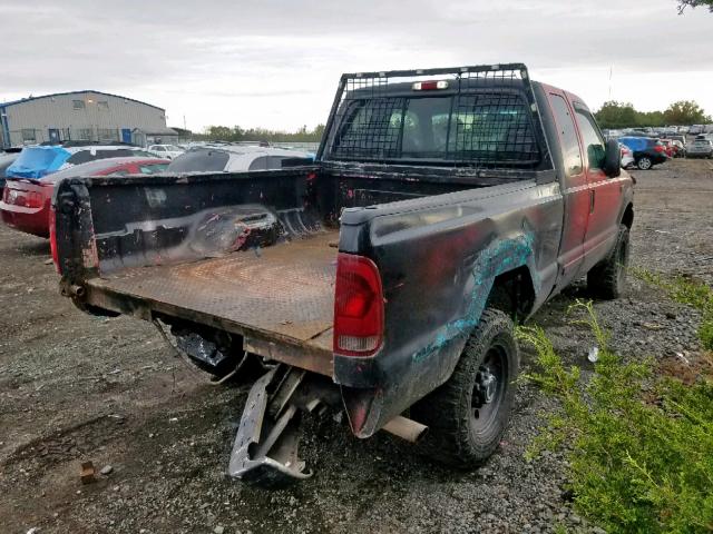 1FTNX21S11EA22431 - 2001 FORD F250 SUPER RED photo 4