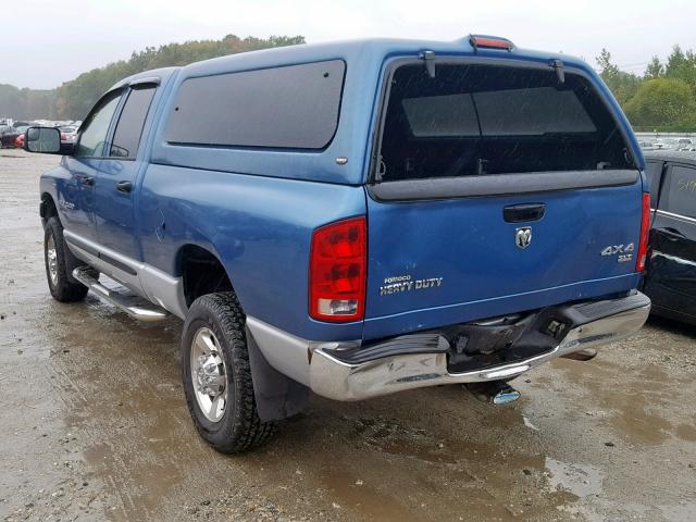 1D7KS28D36J148982 - 2006 DODGE RAM 2500 S Կապույտ լուսանկար 3