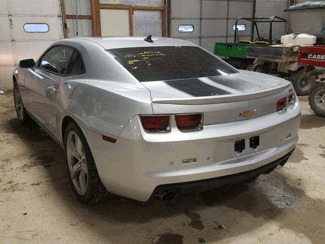 2G1FK1EJ9B9191589 - 2011 CHEVROLET CAMARO 2SS SILVER photo 3