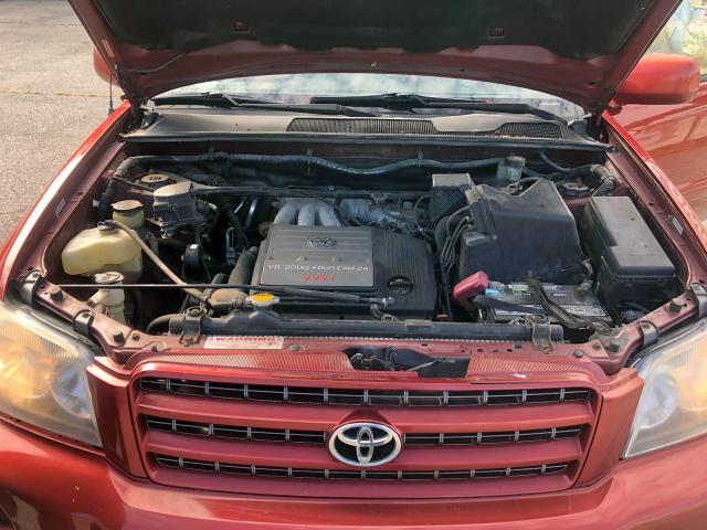 JTEGF21A110012283 - 2001 TOYOTA HIGHLANDER RED photo 10