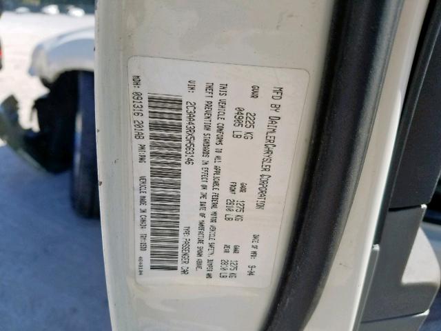 2C3AA43RX5H563146 - 2005 CHRYSLER 300 CREAM photo 10