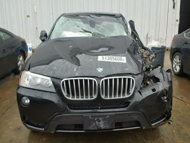 5UXWX9C59E0D42539 - 2014 BMW X3 XDRIVE2 BLACK photo 9