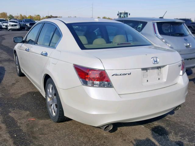 1HGCP36879A045369 - 2009 HONDA ACCORD EXL WHITE photo 3