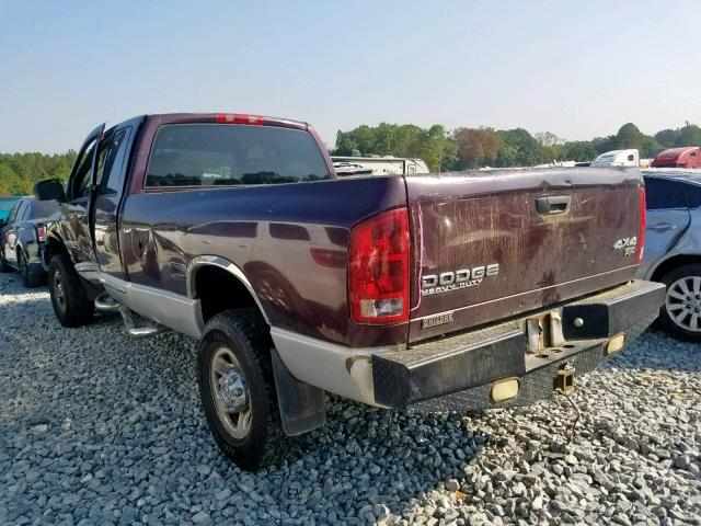 3D3KU28C34G156128 - 2004 DODGE RAM 2500 S Tünd qırmızı foto 3