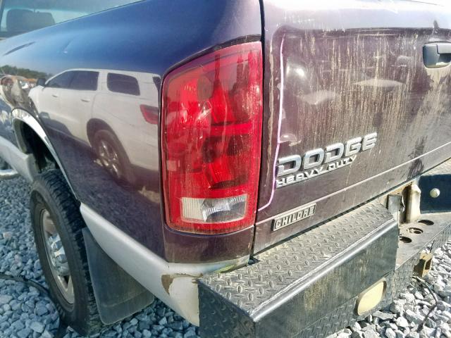3D3KU28C34G156128 - 2004 DODGE RAM 2500 S Tünd qırmızı foto 9