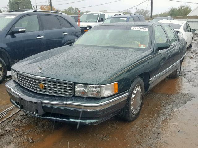 1G6KD52Y0TU264672 - 1996 CADILLAC DEVILLE GREEN photo 2