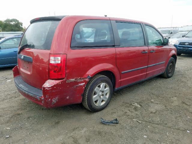 1D8HN44H78B184379 - 2008 DODGE GRAND CARA RED photo 4