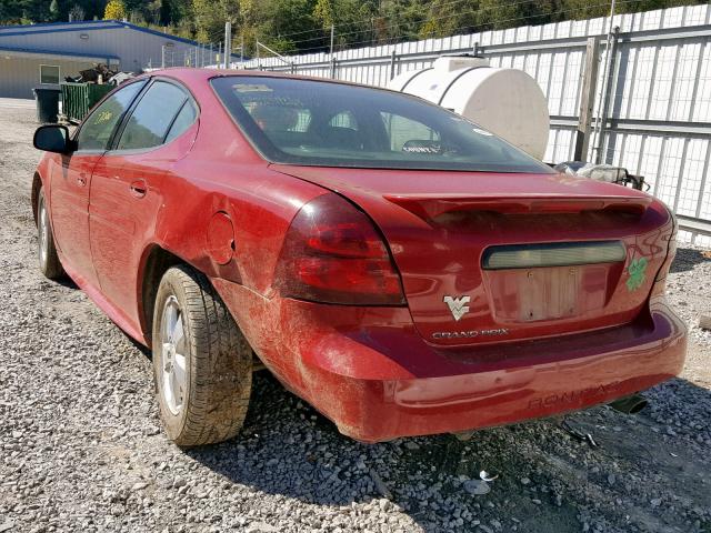 2G2WP552771159775 - 2007 PONTIAC GRAND PRIX RED photo 3