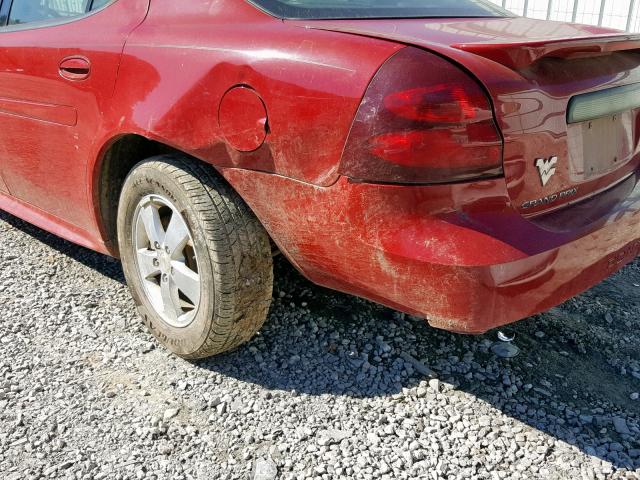 2G2WP552771159775 - 2007 PONTIAC GRAND PRIX RED photo 9