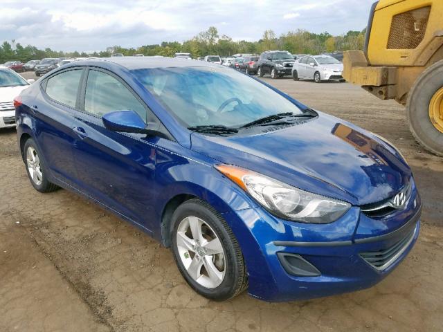 KMHDH4AE9DU721195 - 2013 HYUNDAI ELANTRA GL BLUE photo 1