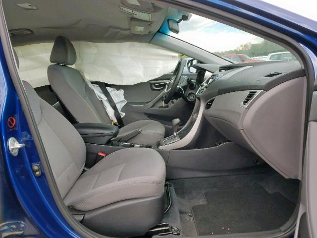 KMHDH4AE9DU721195 - 2013 HYUNDAI ELANTRA GL BLUE photo 5