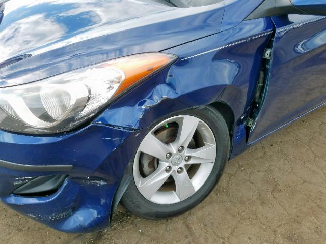 KMHDH4AE9DU721195 - 2013 HYUNDAI ELANTRA GL BLUE photo 9