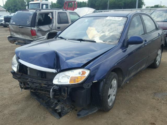 KNAFE222695587856 - 2009 KIA SPECTRA EX BLUE photo 2