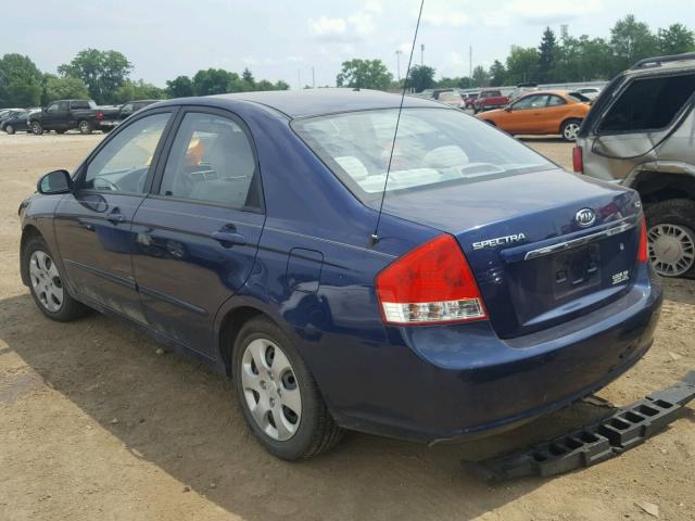 KNAFE222695587856 - 2009 KIA SPECTRA EX BLUE photo 3