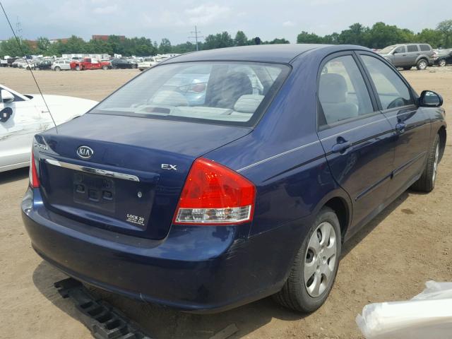 KNAFE222695587856 - 2009 KIA SPECTRA EX BLUE photo 4