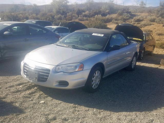 1C3EL45R64N190184 - 2004 CHRYSLER SEBRING LX SILVER photo 2