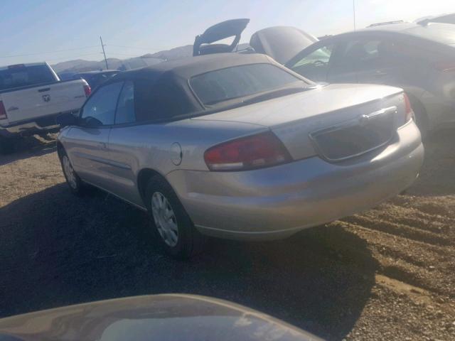 1C3EL45R64N190184 - 2004 CHRYSLER SEBRING LX SILVER photo 3